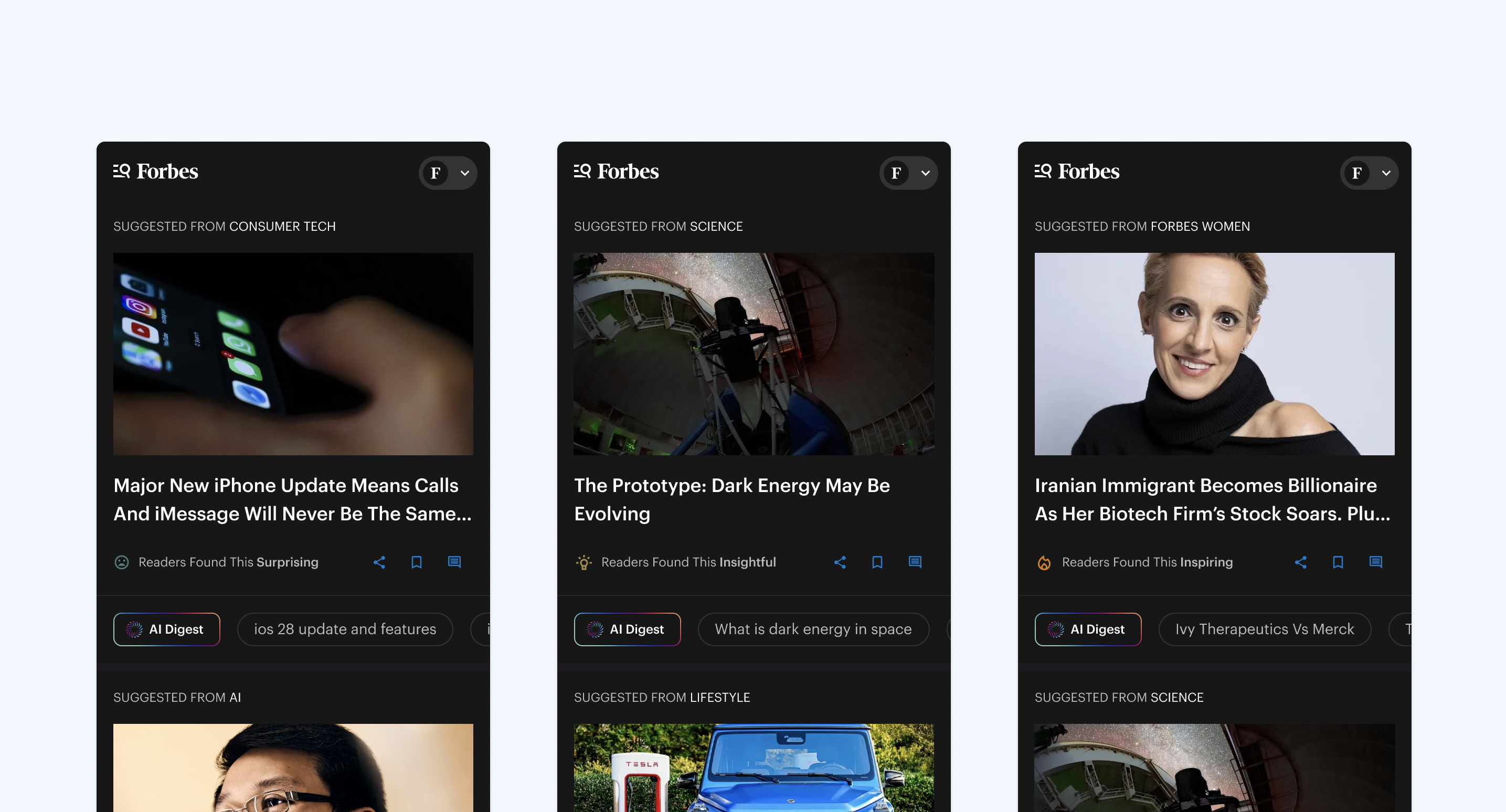 Reader Reactions Dark Mode